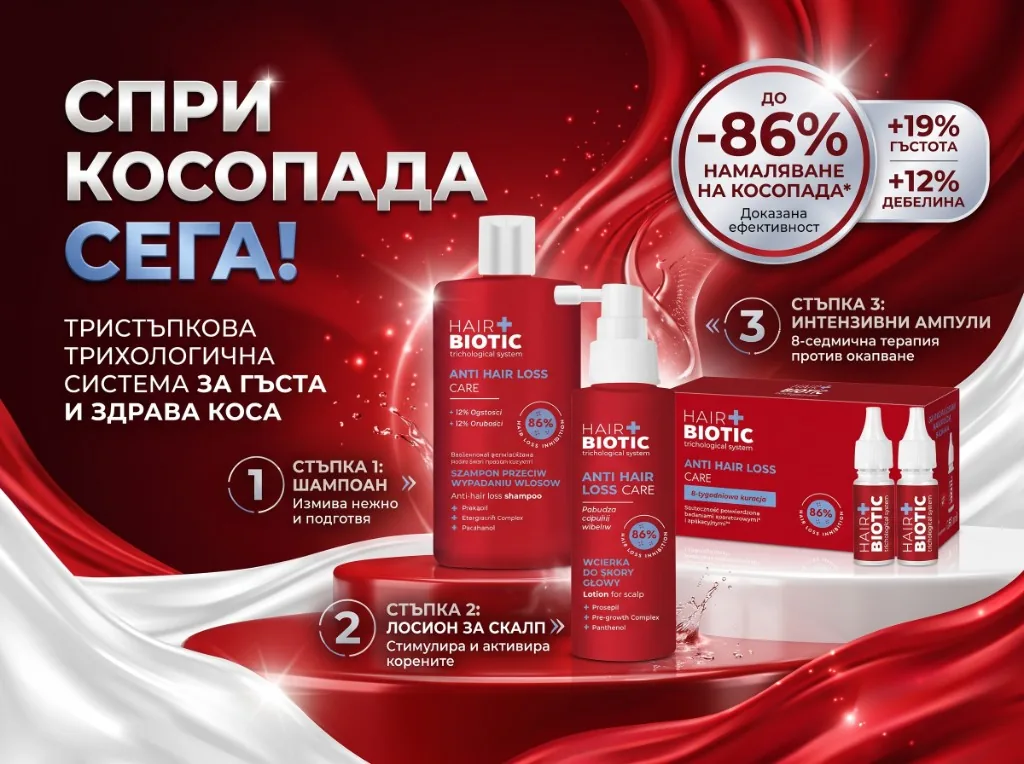 Спри косопада сега - тристъпкова система HairBiotic